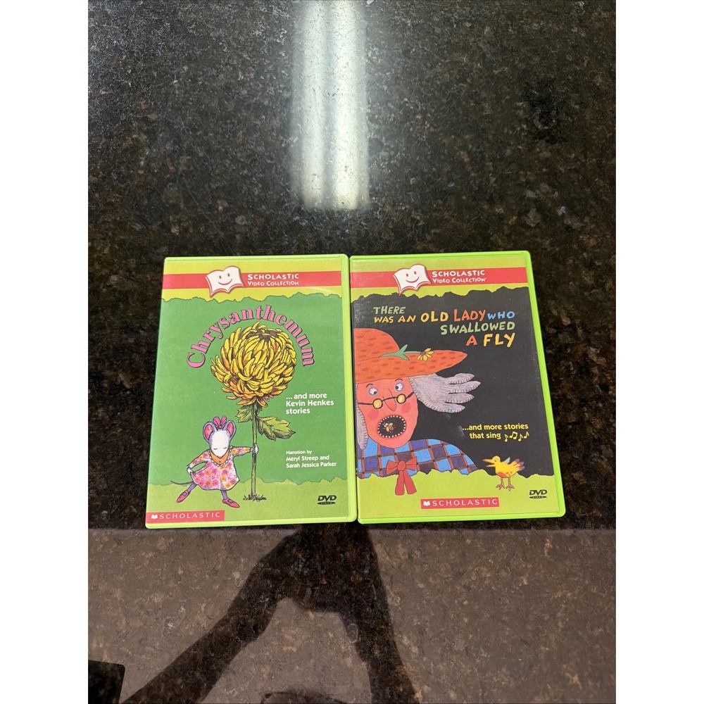 Scholastic Video Collection DVD Lot Chrysanthemum Old Lady Who Swallowed A Fly